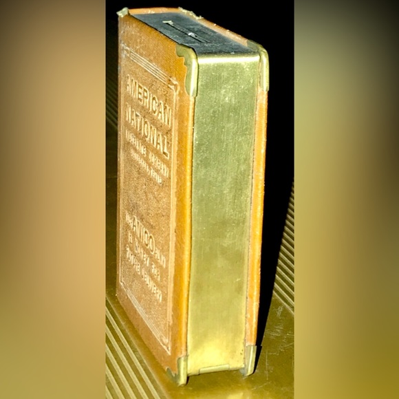 Vintage 1920s Zell AMERICAN NATIONAL INSURANCE Co Galveston Texas Book Coin Bank - Picture 3 of 4